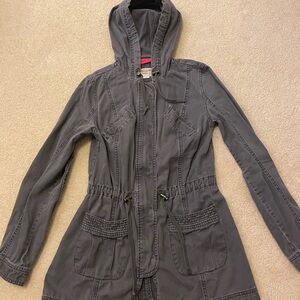 Mossimo Supply Co. Charcoal Hooded Jacket